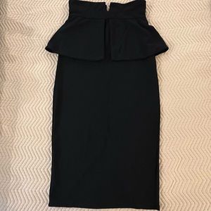 High waisted pencil midi skirt